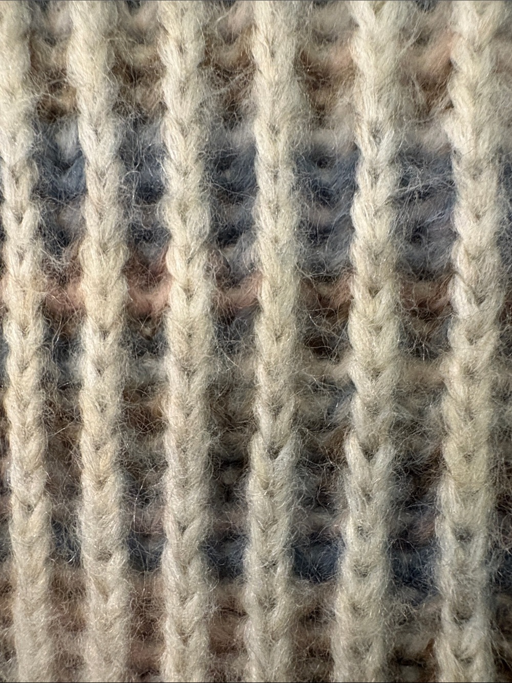 Relaxed Multicolored Ribbed Cowl-Neck Sweater - Picture 7 of 7